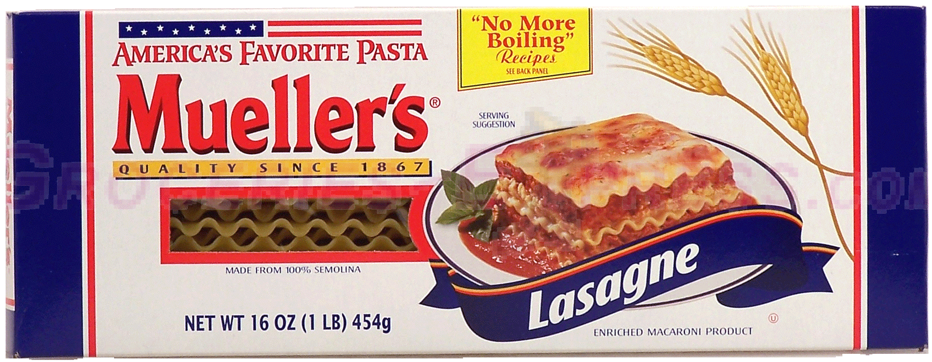 Mueller's Pasta Labella Lasagne italian style enriched Full-Size Picture